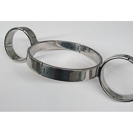Steel Slave Collar & Cuffs by Hell's Couture - Cuffs And Restraints
