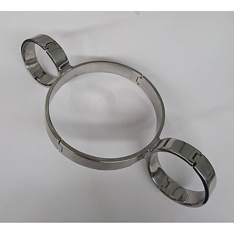 Steel Slave Collar & Cuffs by Hell's Couture - Cuffs And Restraints