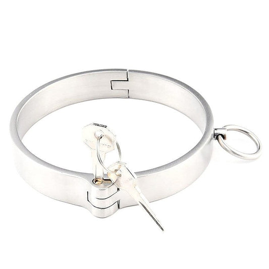 Stainless Steel Collar with Movable O-Ring by Hell's Couture - Collars and Leads
