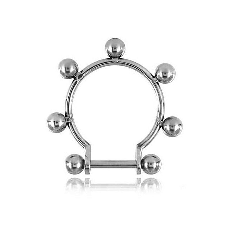 SoGou Frenulum Loop With 7 Barbells by Hell's Couture - Cock Rings