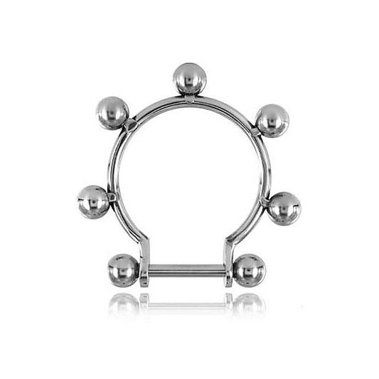 SoGou Frenulum Loop With 7 Barbells by Hell's Couture - Cock Rings