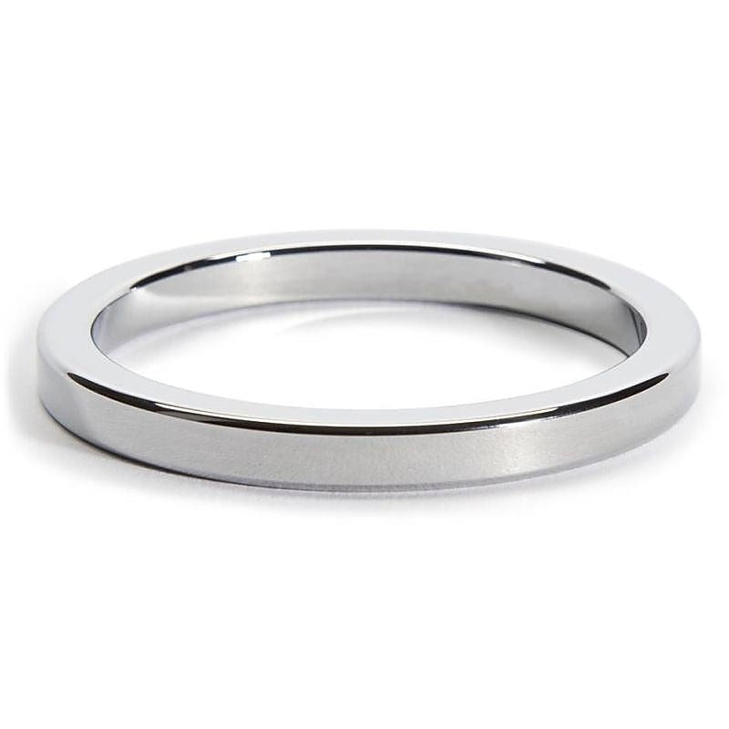 6mm Square Edged Steel Pleasure Ring by Hell's Couture - Cock Rings