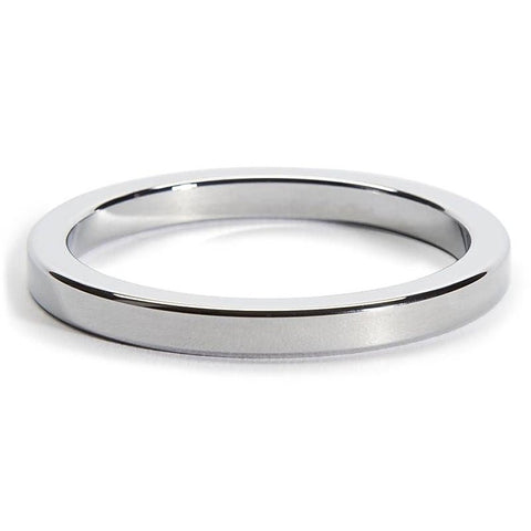 6mm Square Edged Steel Pleasure Ring by Hell's Couture - Cock Rings