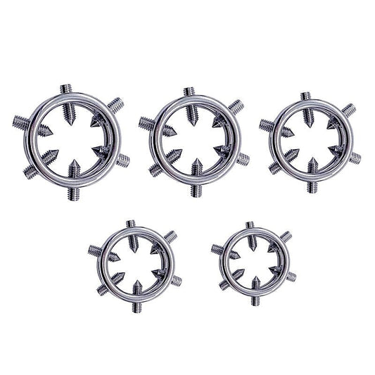 Metal 6 Spiked Cock Ring by BDStyle - Cock Rings