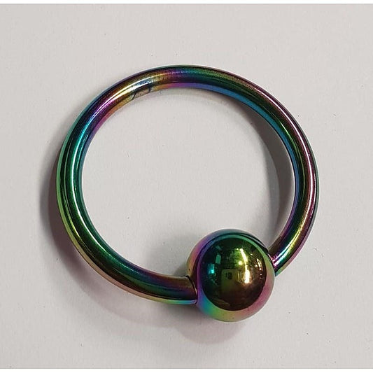 Rainbow Penis Head Glans Ring with Ball by Hell's Couture - Cock Rings