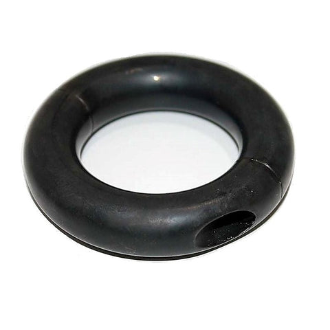Hells Couture Oval Ball Stretcher Black Metal Split Ring Design - Cock Rings