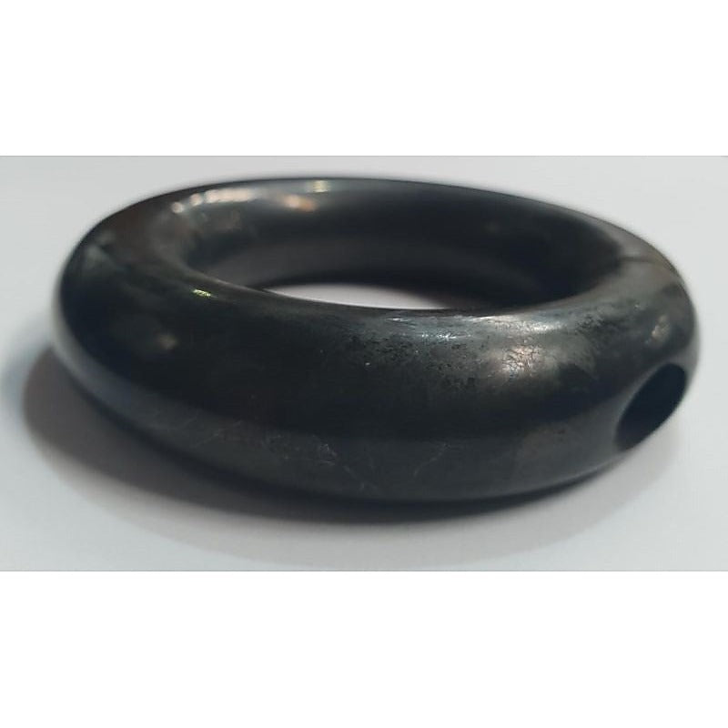 Hells Couture Oval Ball Stretcher Black Metal Split Ring Design - Cock Rings