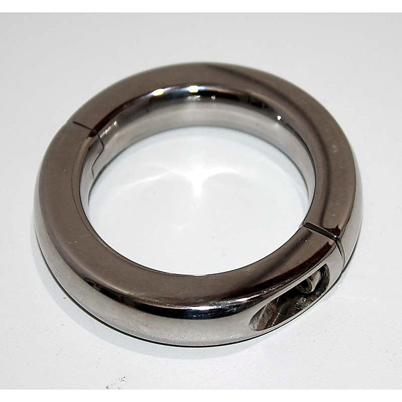 Loopy Smooth Steel Cock Ring by Hell's Couture - Cock Rings