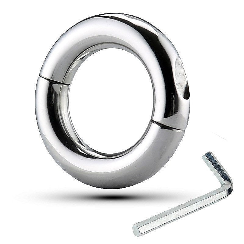 Loopy Smooth Steel Cock Ring by Hell's Couture - Cock Rings