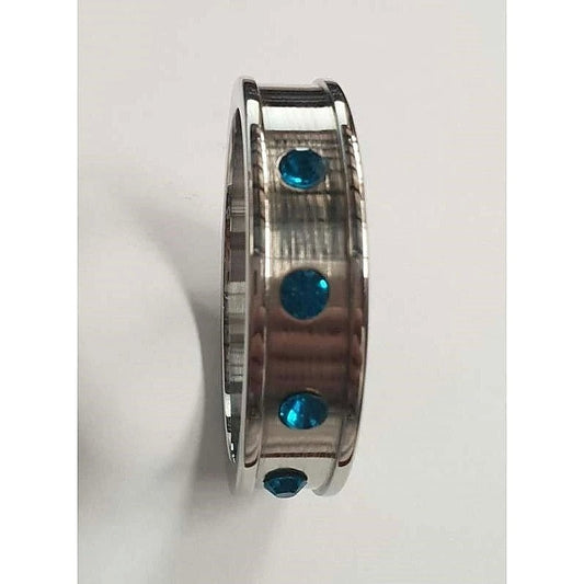Deep Shallow Cock Ring 55mm Sapphire by Hell's Couture - Cock Rings