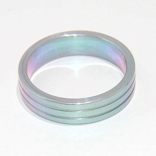 Aluminium Groove Cock Ring by Hell's Couture - Cock Rings