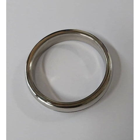 Donut Steel Cock Ring Grooved by Hell's Couture - Cock Rings