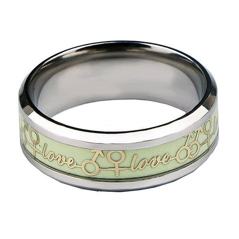 Premium Luminous Metal Cock Ring by BDStyle - Cock Rings