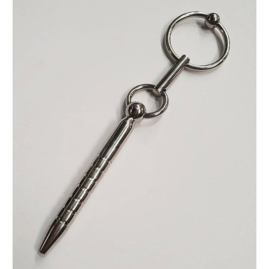 Stake Out Penis Plug with Glans Ring by Hell's Couture - Penis Plugs