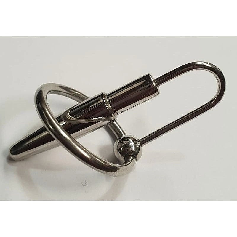 Solid Metal Cock Plug with Glans Ring Xtra Large - Penis Plugs
