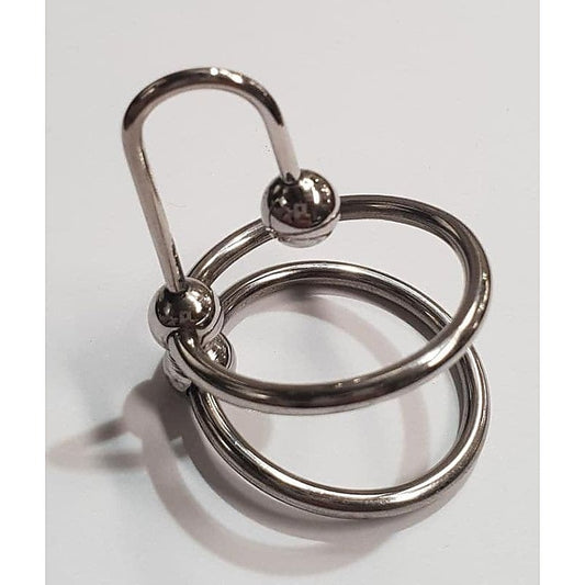 Dual Glans Rings by Hell's Couture - Penis Plugs