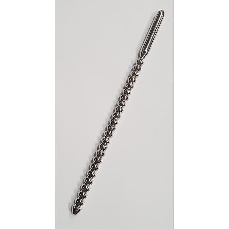 Duke Ribbed Steel Urethral Sound by Hell's Couture - Penis Plugs
