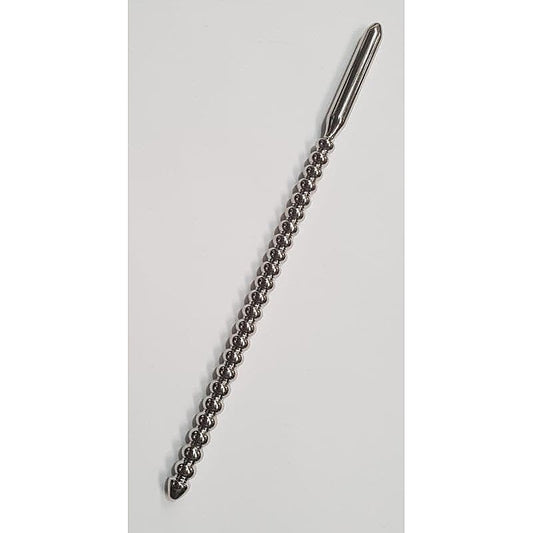 Duke Ribbed Steel Urethral Sound by Hell's Couture - Penis Plugs