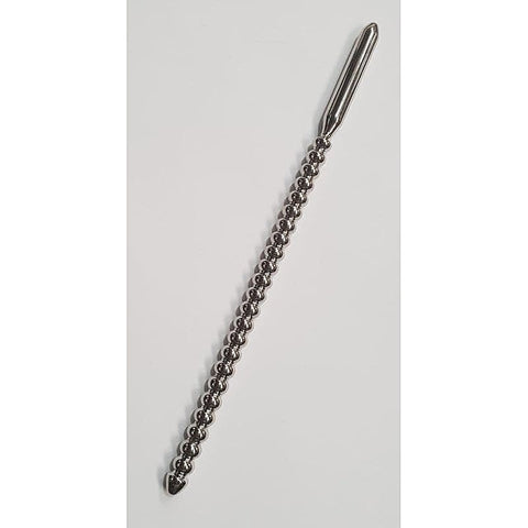 Duke Ribbed Steel Urethral Sound by Hell's Couture - Penis Plugs