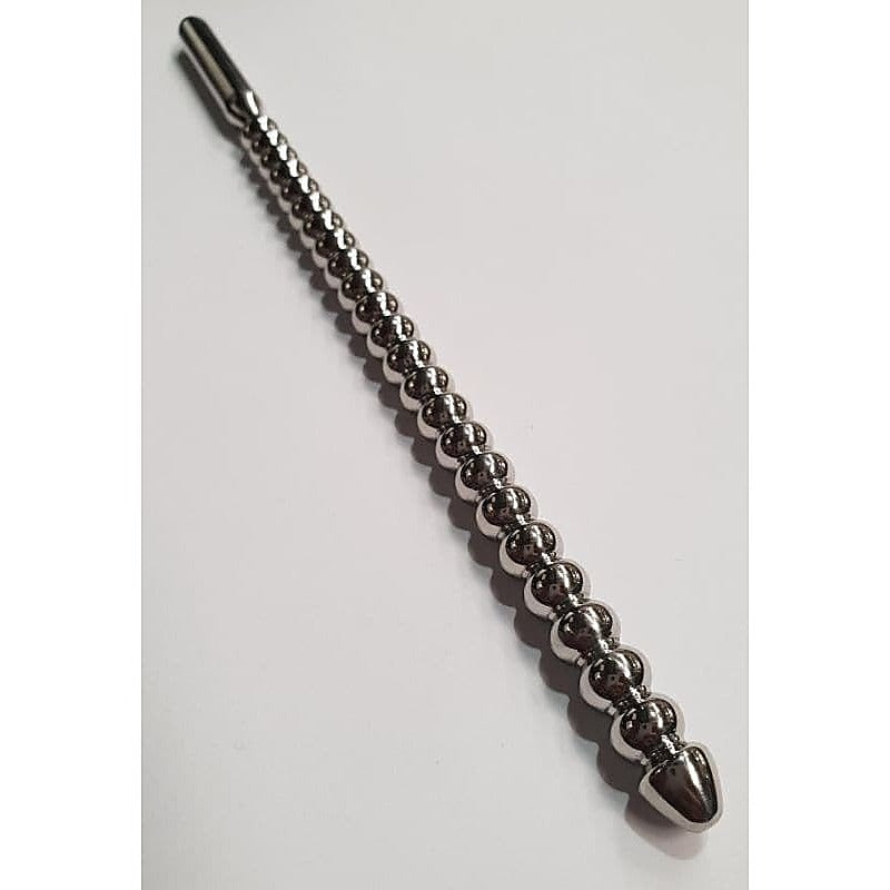 Duke Ribbed Steel Urethral Sound by Hell's Couture - Penis Plugs