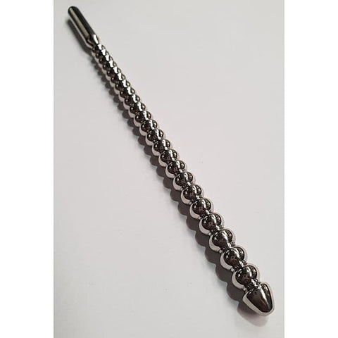Duke Ribbed Steel Urethral Sound by Hell's Couture - Penis Plugs