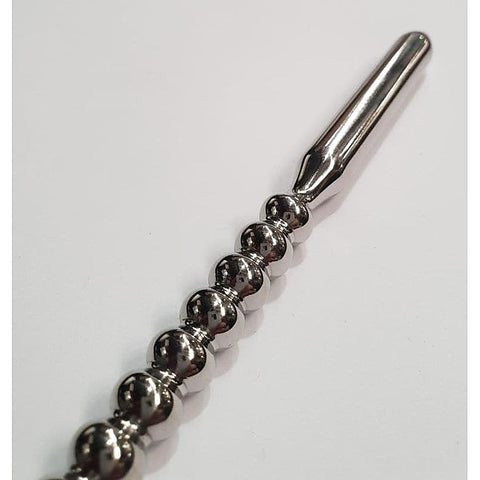 Duke Ribbed Steel Urethral Sound by Hell's Couture - Penis Plugs
