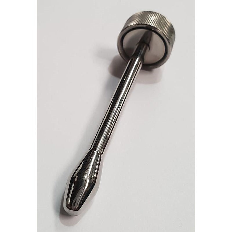 Hells Couture Steel Vibrating Urethral Plug Medium Stainless Steel - Penis Plugs