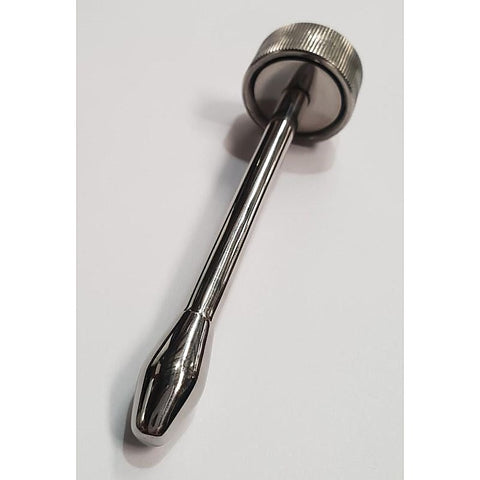 Hells Couture Steel Vibrating Urethral Plug Medium Stainless Steel - Penis Plugs