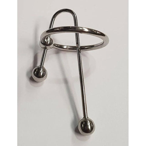 JustSteel Urethra Clip with Glans Ring by Hell's Couture - Penis Plugs