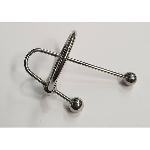 JustSteel Urethra Clip with Glans Ring by Hell's Couture - Penis Plugs