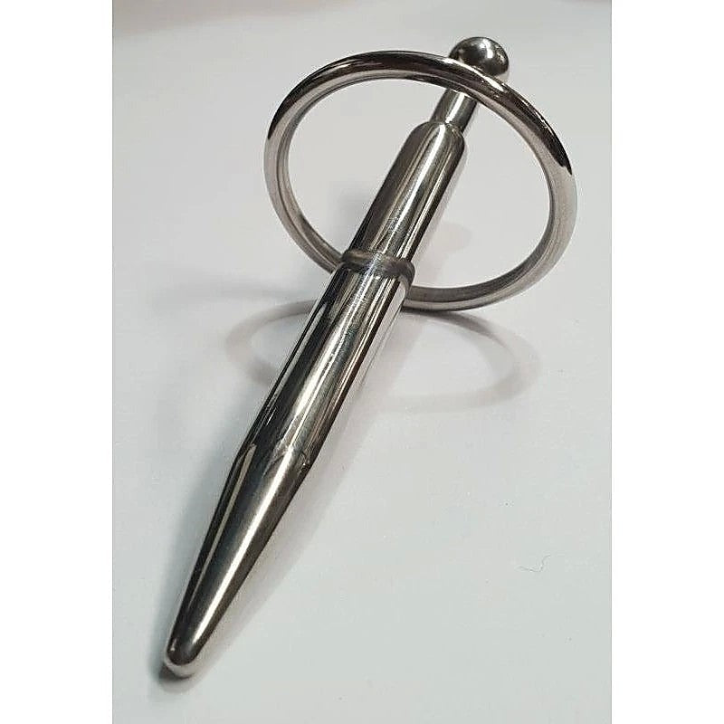 Neat Tube Cock Plug With Glans Ring & Ball by Hell's Couture - Penis Plugs