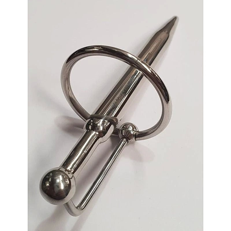 Neat Tube Cock Plug With Glans Ring & Ball by Hell's Couture - Penis Plugs