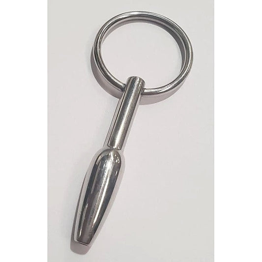 Steel Pleasures Penis Plug Olive Cum Thru with Ring - Penis Plugs