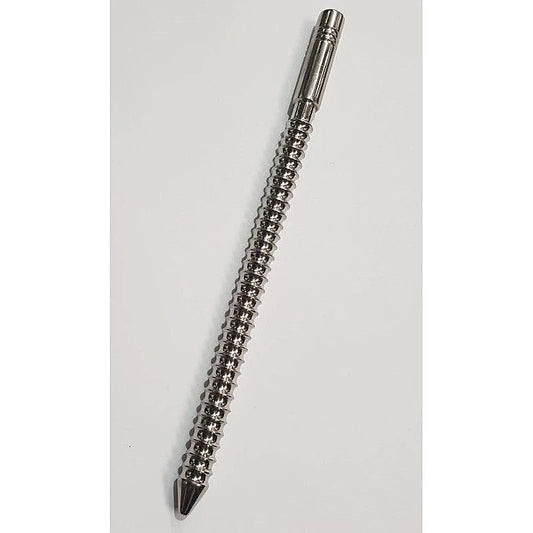 Urethral Dominator XL Ribbed Sound by Hell's Couture - Penis Plugs