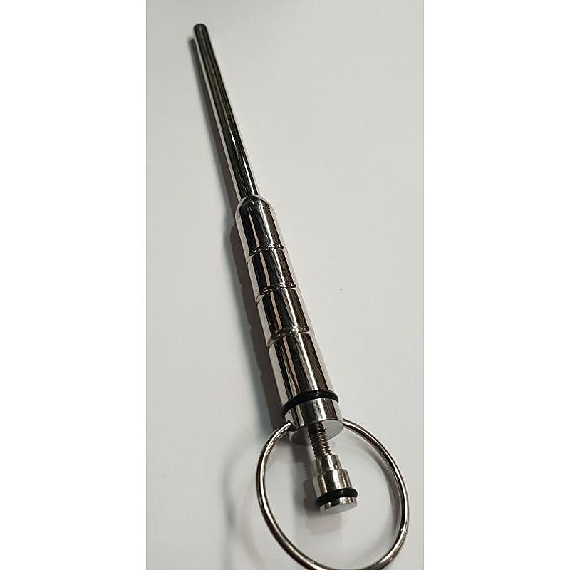 Hells Couture Kinksta Vibrating Urethral Grooving Sound 202mm Steel - Penis Plugs
