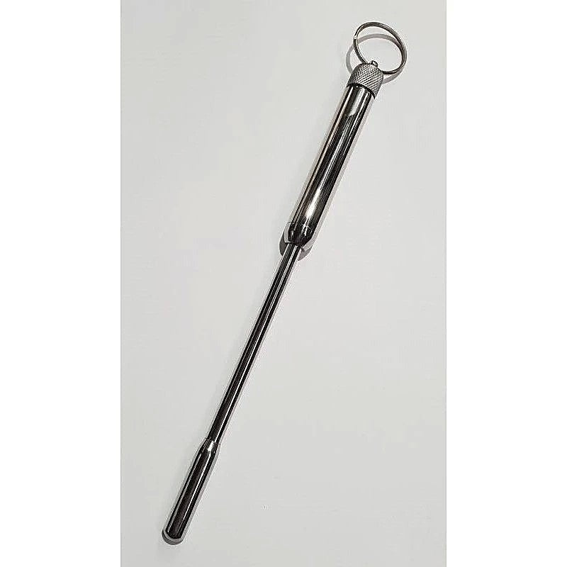 Hells Couture Sinda Vibrating Urethral Sound With Ring Medical Grade Steel - Penis Plugs