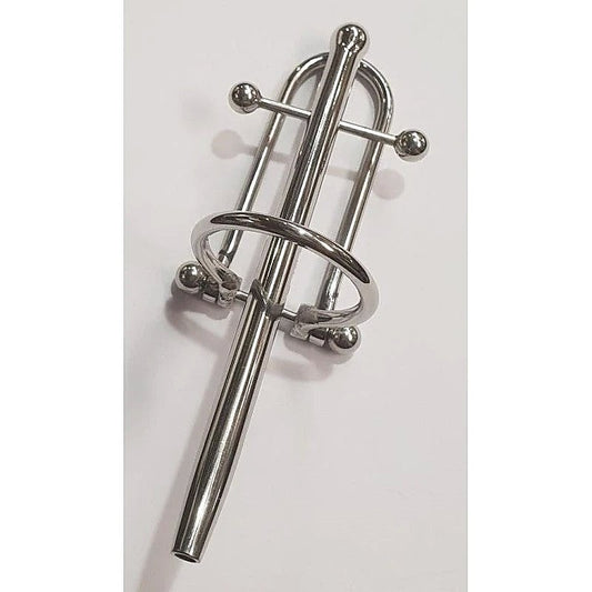 Prince Albert Wand With Barbell & Glans Ring - Penis Plugs