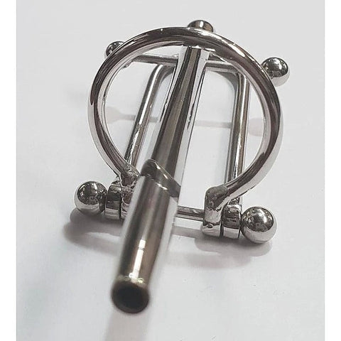 Prince Albert Wand With Barbell & Glans Ring - Penis Plugs