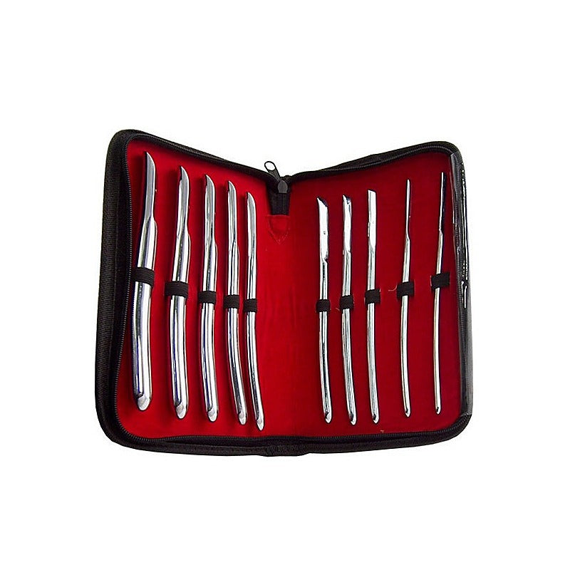 Medical Sex Flat End Urethral Sound Kit by Hell's Couture - Penis Plugs