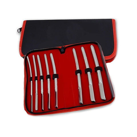 Medical Sex Flat End Urethral Sound Kit by Hell's Couture - Penis Plugs