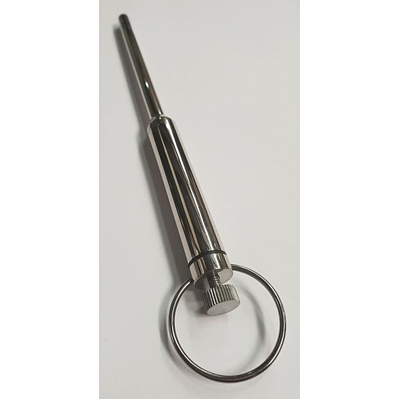 Hells Couture Loretta Vibrating Steel Urethral Wand CRing for Winners - Penis Plugs