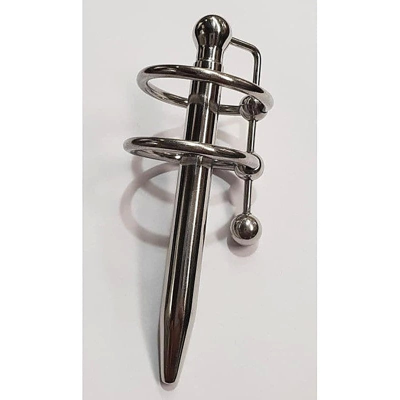 Dual-Ring Urethral Delight by Hell's Couture - Penis Plugs