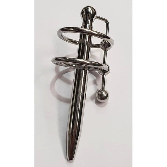 Double Trouble Penis Plug With Glans Rings - Penis Plugs