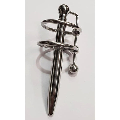 Dual-Ring Urethral Delight by Hell's Couture - Penis Plugs