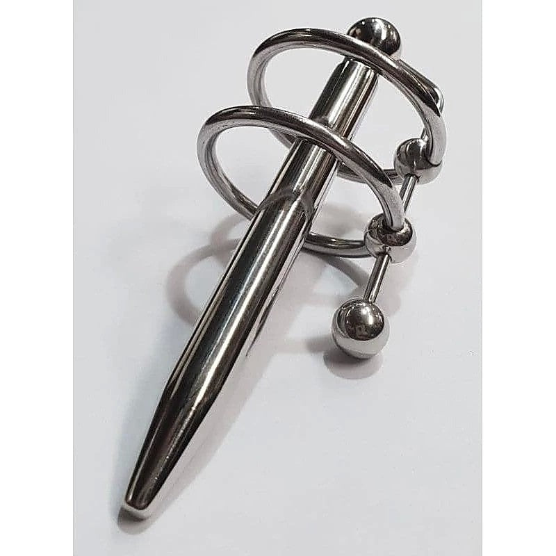 Dual-Ring Urethral Delight by Hell's Couture - Penis Plugs