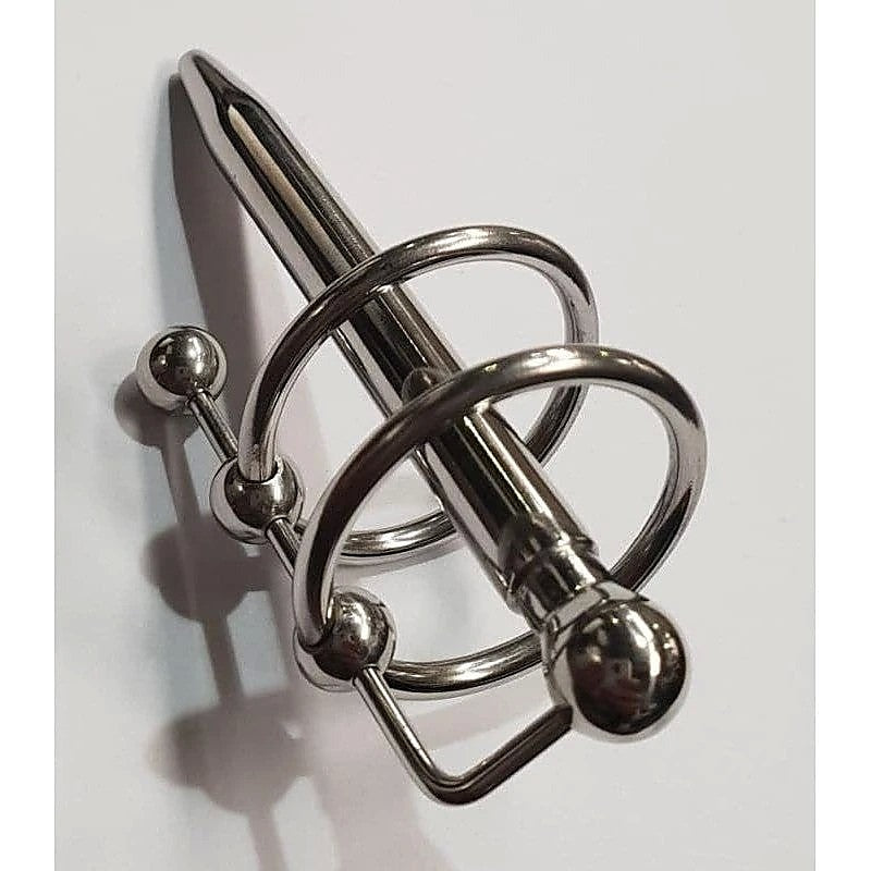 Dual-Ring Urethral Delight by Hell's Couture - Penis Plugs