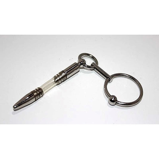 Flexible Penis Plug With Steel Glans Ring by Hell's Couture - Penis Plugs