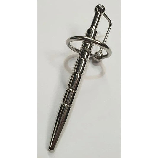 Desire Ribbed Penis Plug With Glans Ring by Hell's Couture - Penis Plugs