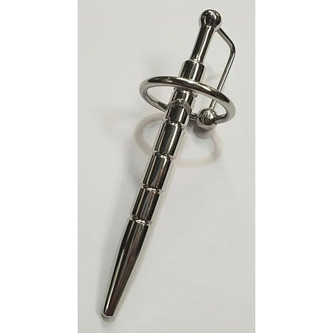 Desire Ribbed Penis Plug With Glans Ring by Hell's Couture - Penis Plugs