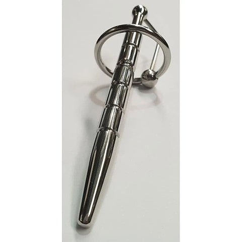 Desire Ribbed Penis Plug With Glans Ring by Hell's Couture - Penis Plugs